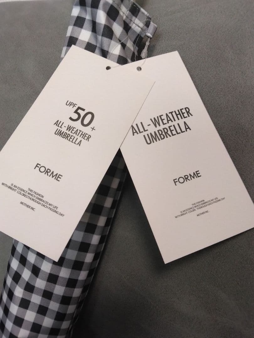 ★FORME ★晴雨兼用折りたたみ日傘　ギンガムチェック