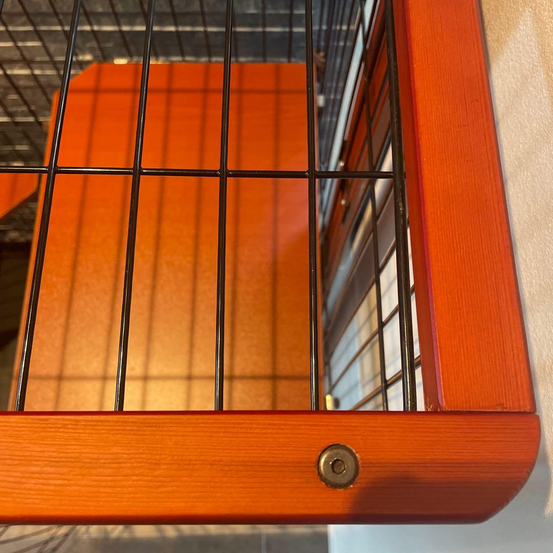 キャットケージ 金属製 2段棚付き