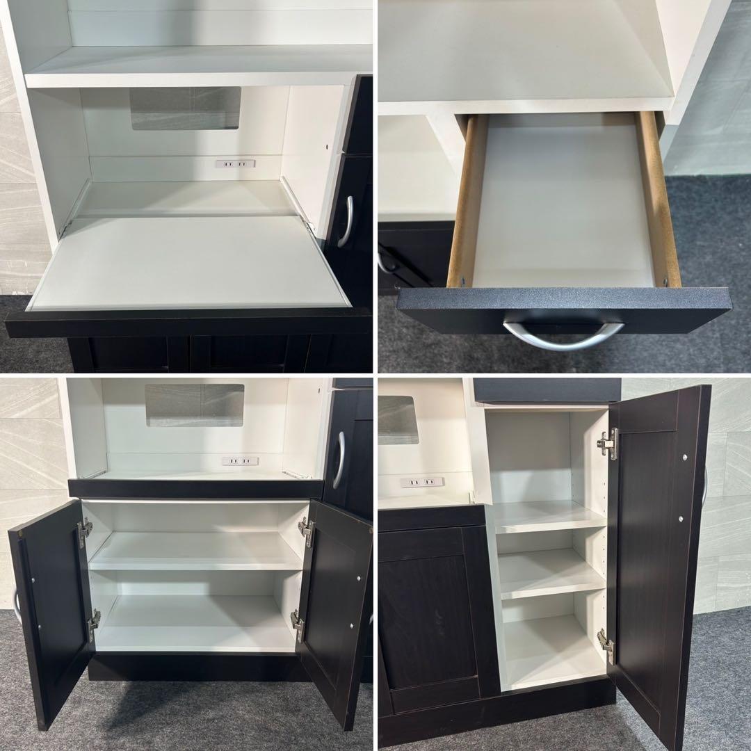 食器棚 シンプル おしゃれ キッチンボード 幅90cm 格安 家具 d3486