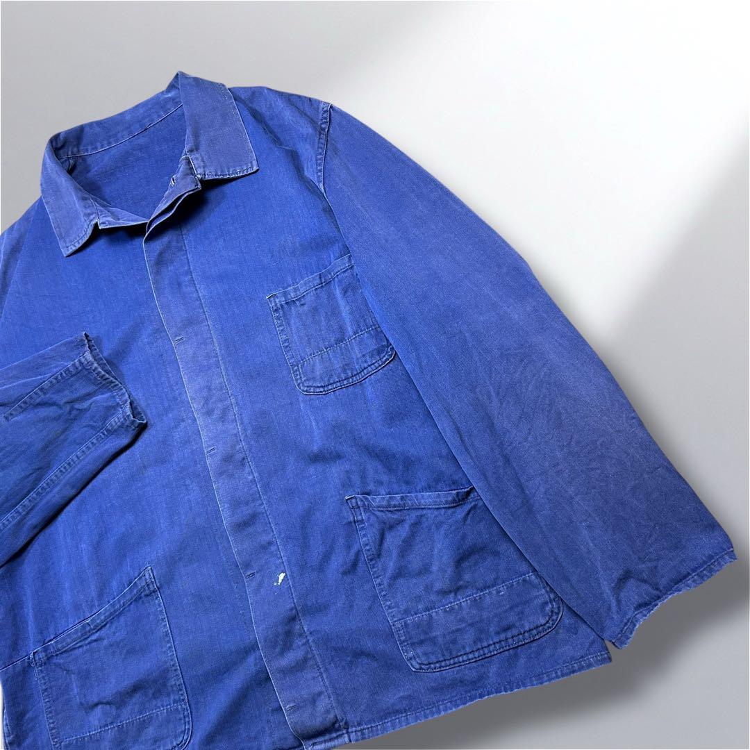 70~80's'ユーロワークジャケット ヘリンボーン織コットン ジャケットXL