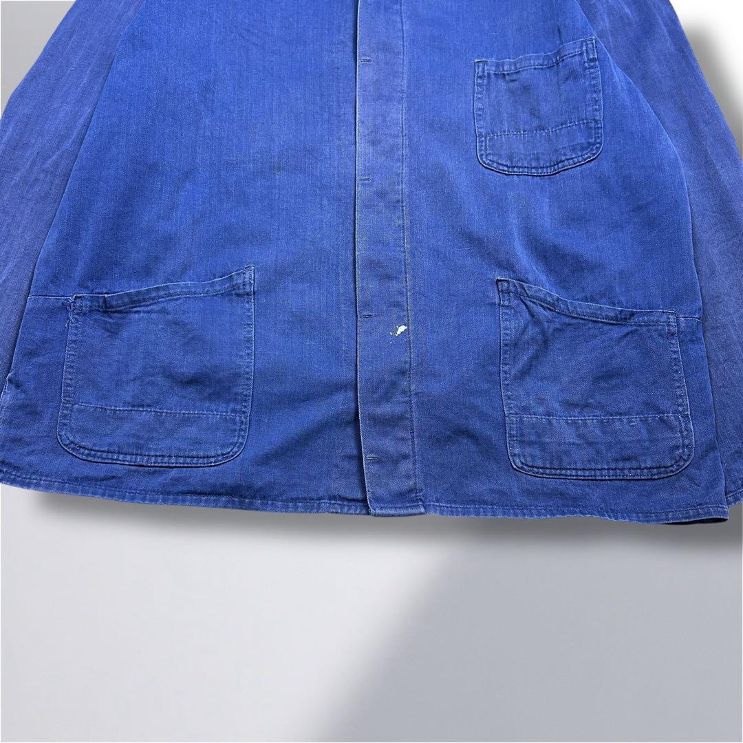 70~80's'ユーロワークジャケット ヘリンボーン織コットン ジャケットXL