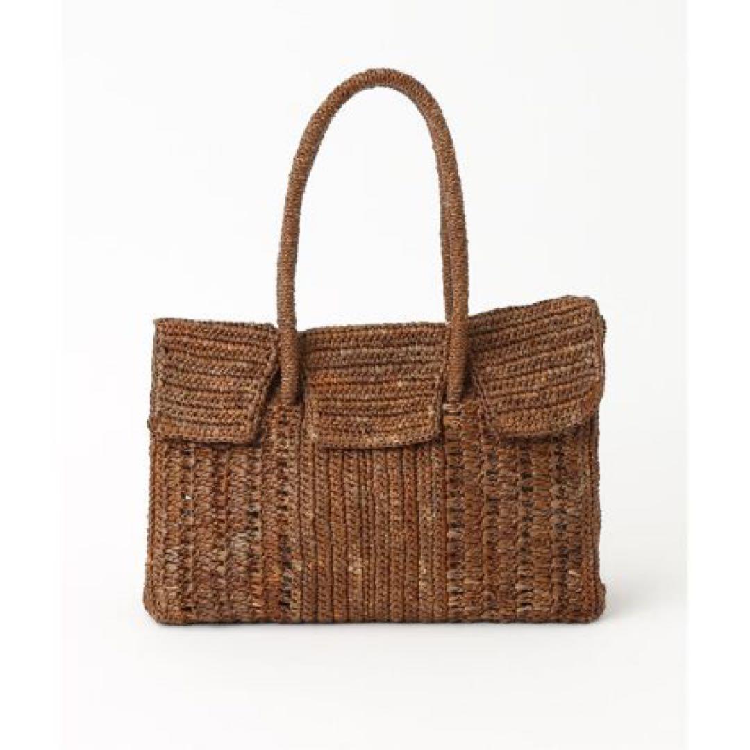 メゾンエヌアッシュパリ【美品】DAHLIA MINI Bag ラフィアバッグ