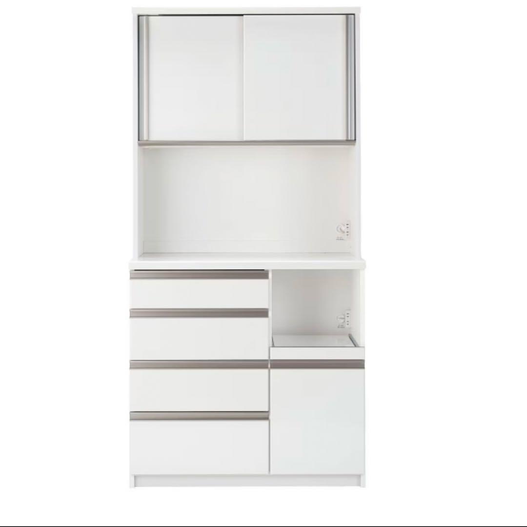 【専用】9on　ベルメゾン 食器棚 キッチンボード 日本製 120cm 白