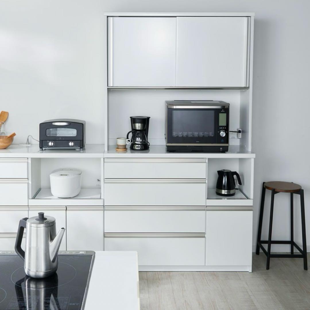 【専用】9on　ベルメゾン 食器棚 キッチンボード 日本製 120cm 白