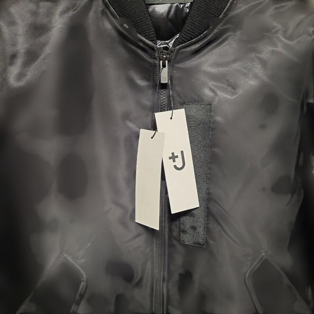 UNIQLOハイブリッドダウンオーバーサイズMA-1ブルゾン +j ブラック　L