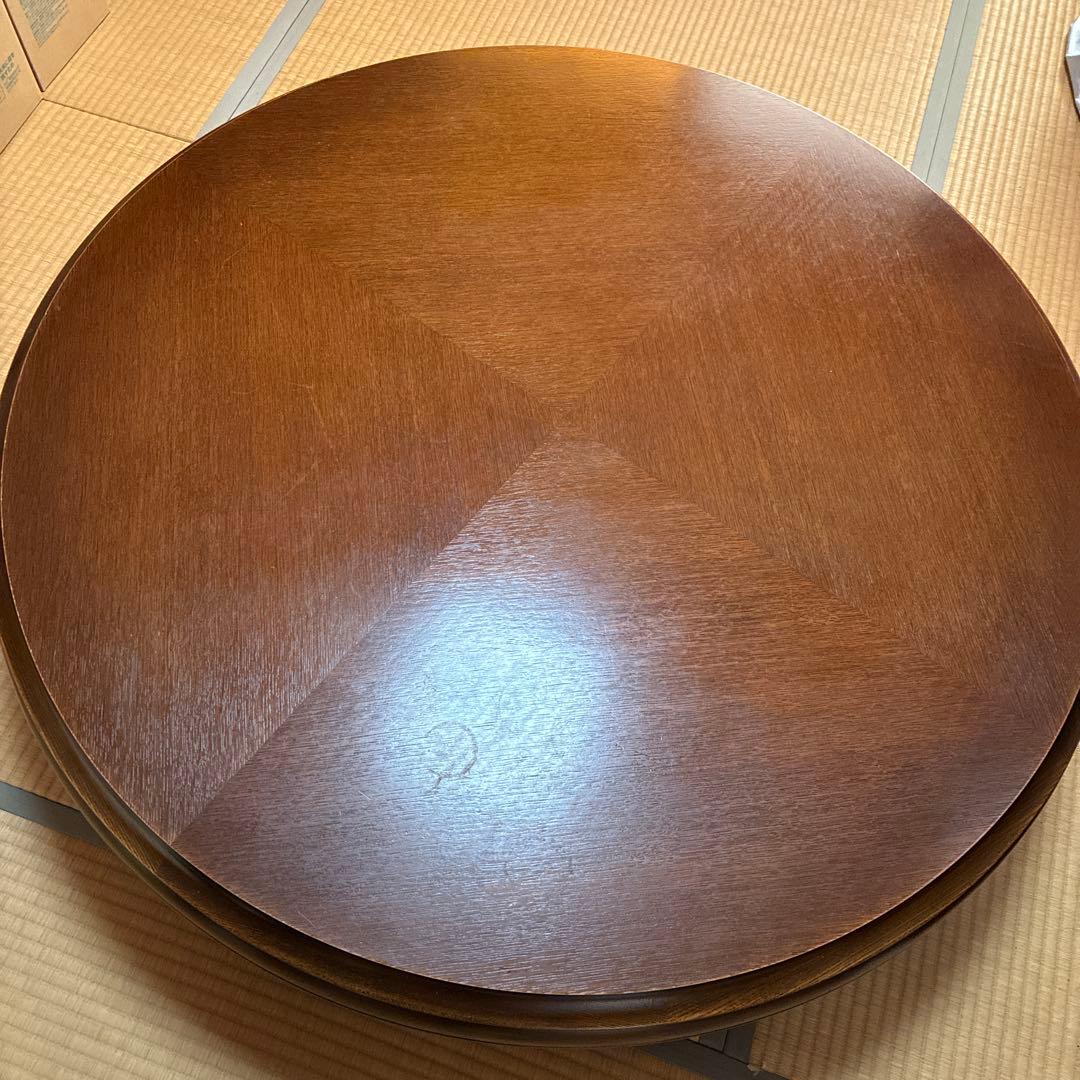 木製丸テーブル　直径112cm