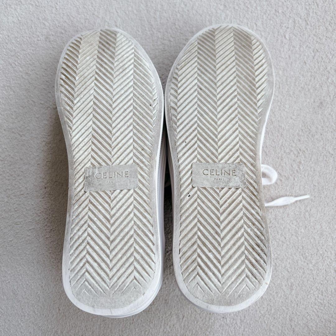 セリーヌ ジェーン トリオンフ プラットフォーム キャンバス スニーカー ピンク