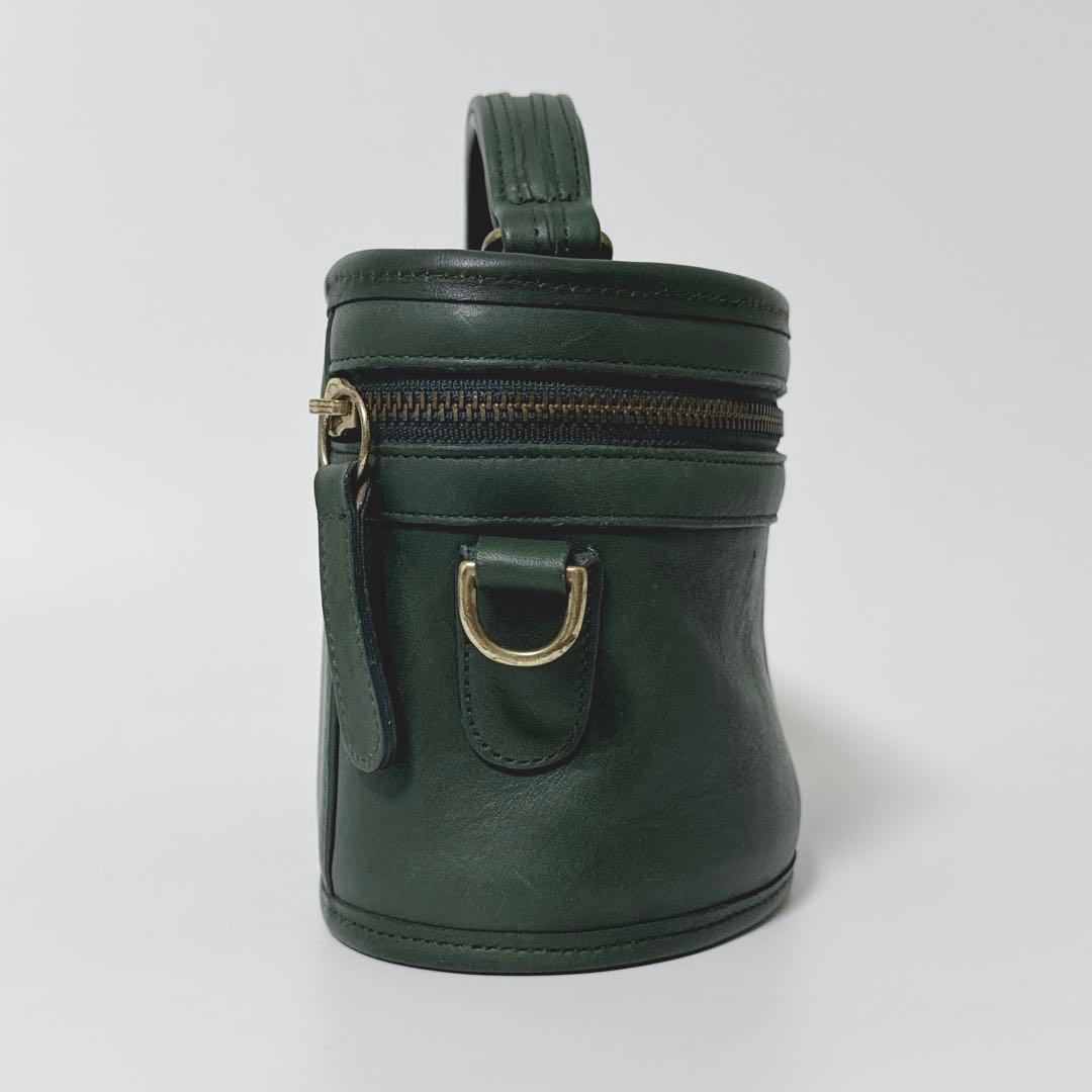 【24時間以内発送】コーチ 9955 バニティ バッグ レザー グリーン