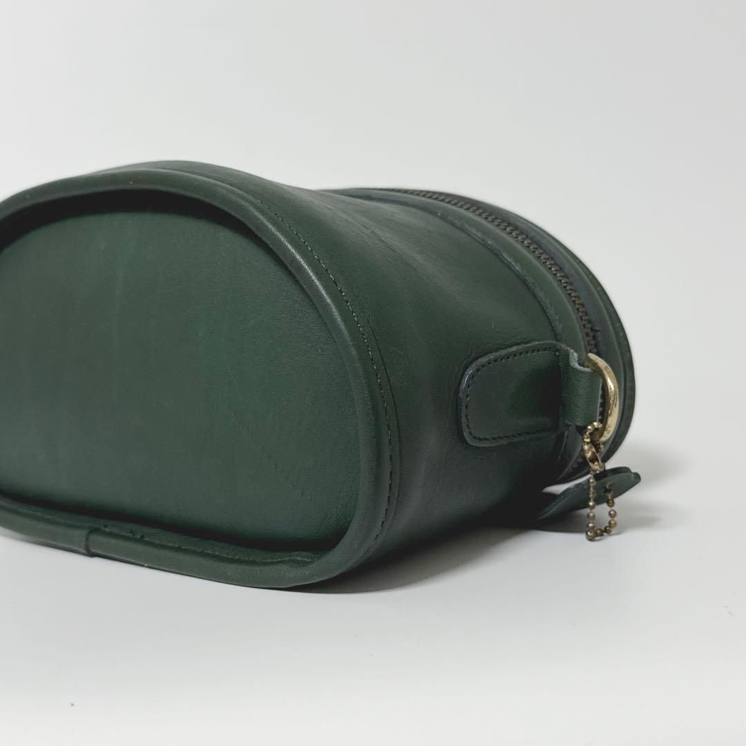 【24時間以内発送】コーチ 9955 バニティ バッグ レザー グリーン