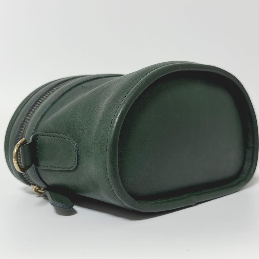 【24時間以内発送】コーチ 9955 バニティ バッグ レザー グリーン