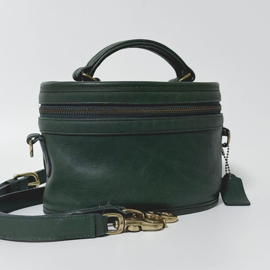 【24時間以内発送】コーチ 9955 バニティ バッグ レザー グリーン