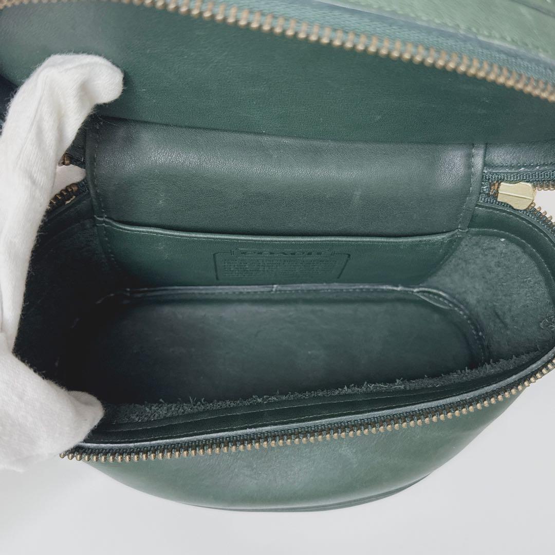 【24時間以内発送】コーチ 9955 バニティ バッグ レザー グリーン