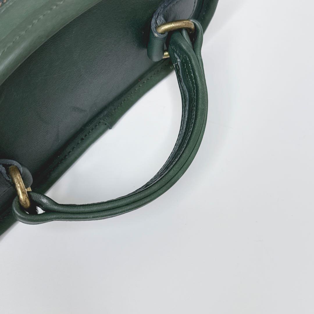 【24時間以内発送】コーチ 9955 バニティ バッグ レザー グリーン