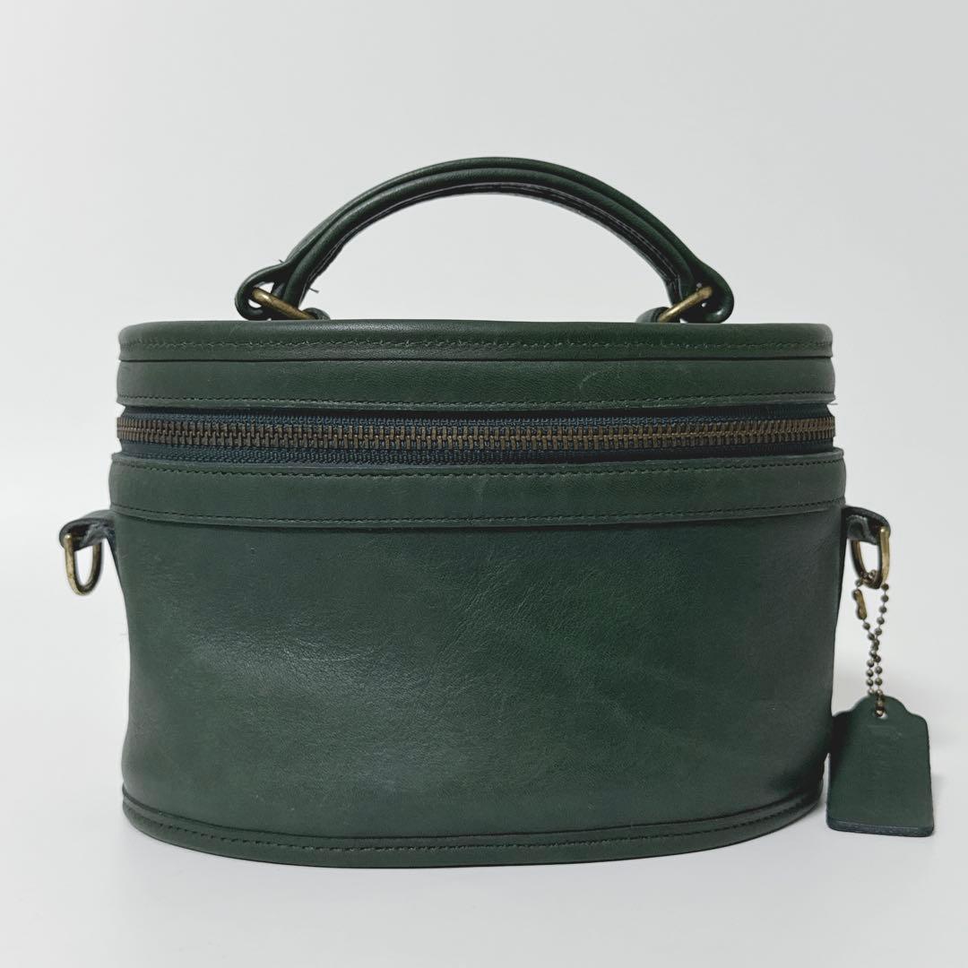 【24時間以内発送】コーチ 9955 バニティ バッグ レザー グリーン