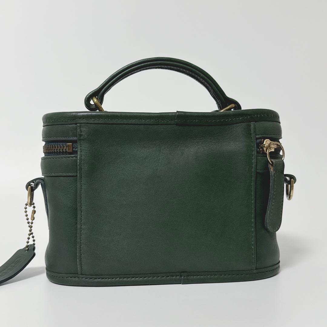 【24時間以内発送】コーチ 9955 バニティ バッグ レザー グリーン