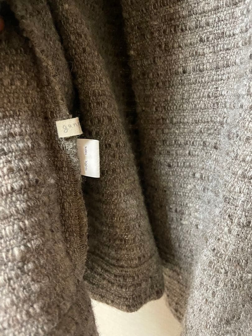 【真木テキスタイル】ジャケット ノーカラーshort カルパ グレー