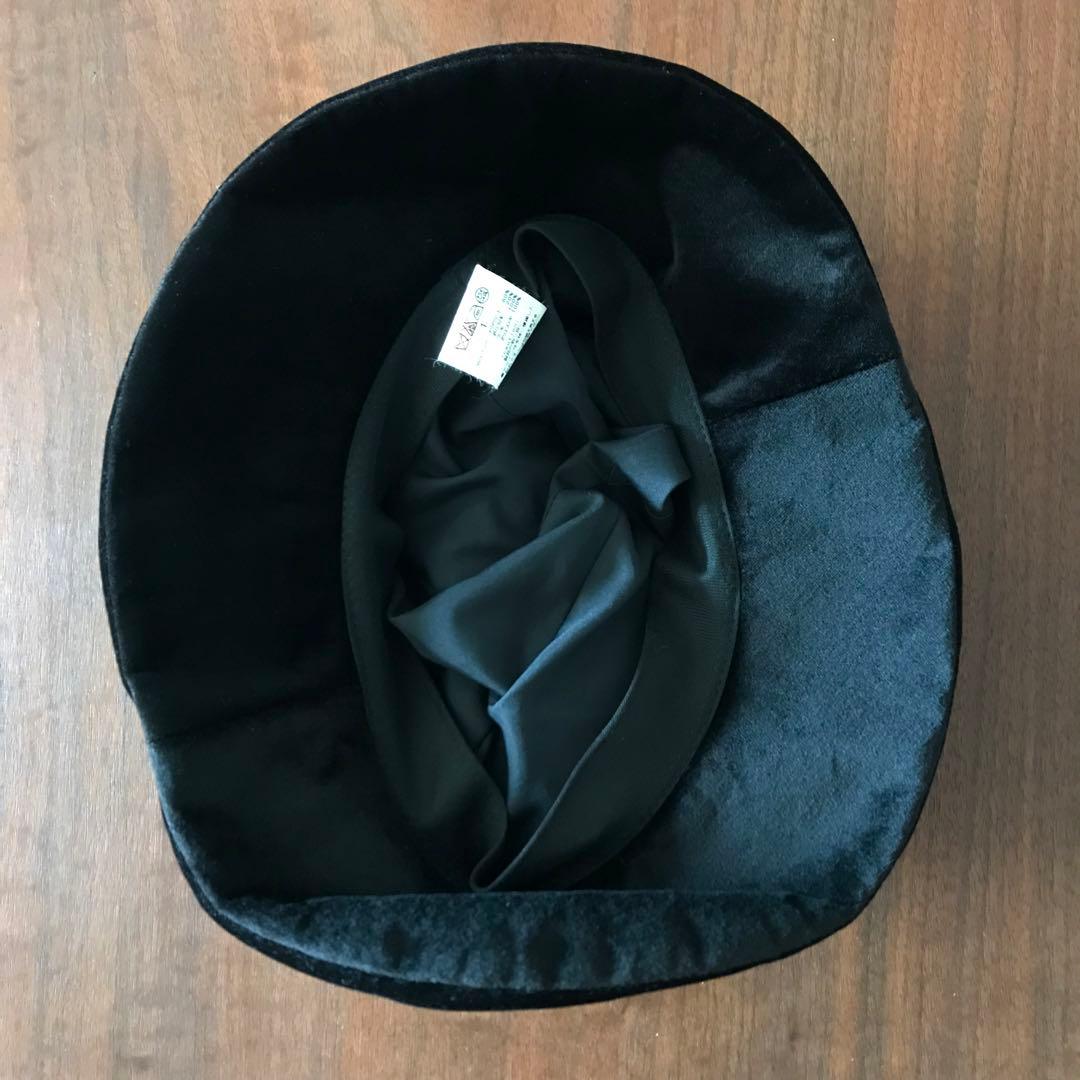 アリスアウアア 異素材ミックス ブラック ハット 黒 帽子