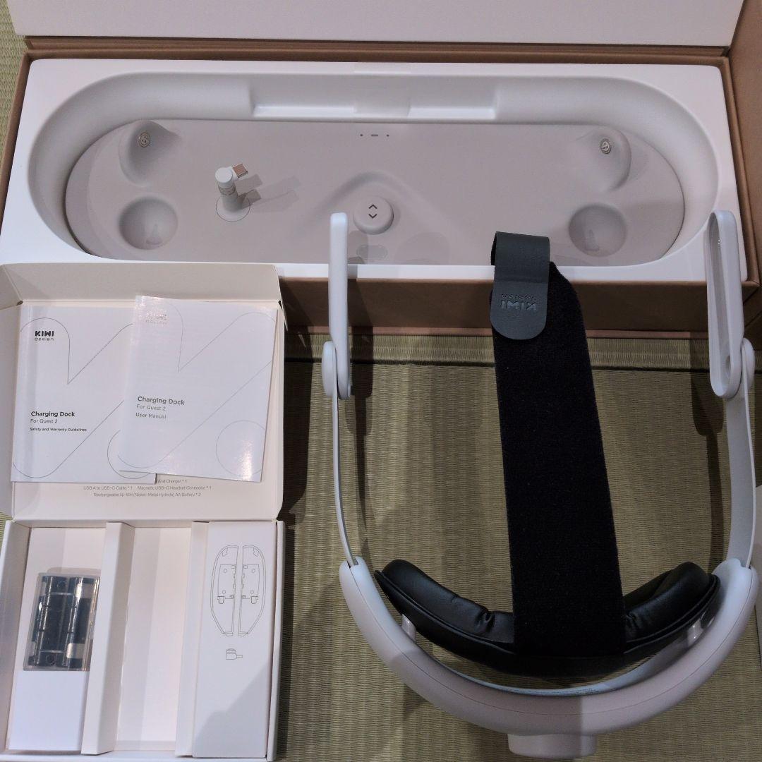 【極美品使用少】Quest2 128gb 充電ドック ヘッドストラップ付