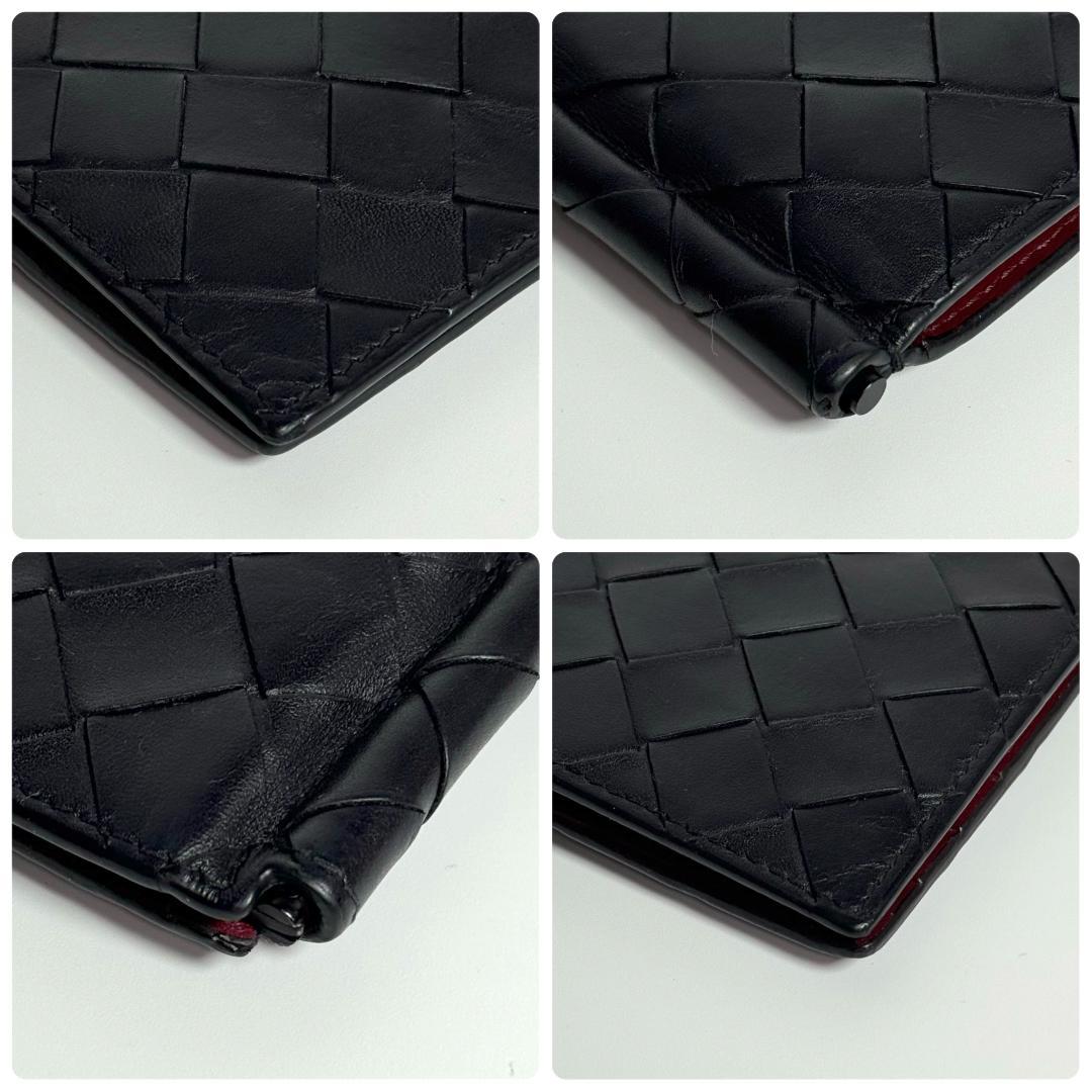ボッテガヴェネタ マネークリップ カードケース マキシイントレチャート ブラック