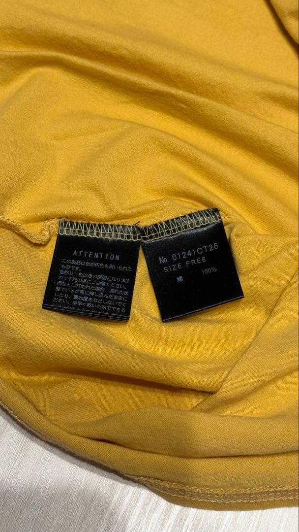 Hysteric 半袖ラグランTシャツ マスタード/ブラック