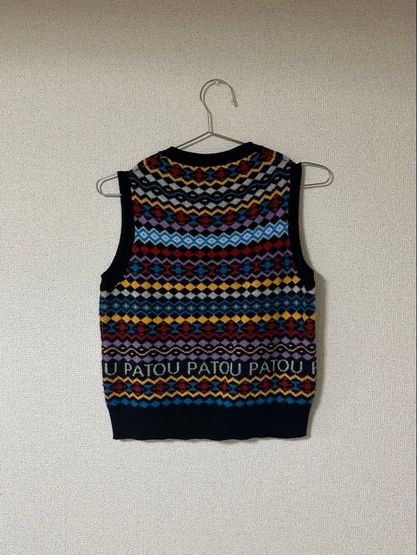 PATOU ニットベスト 多色模様
