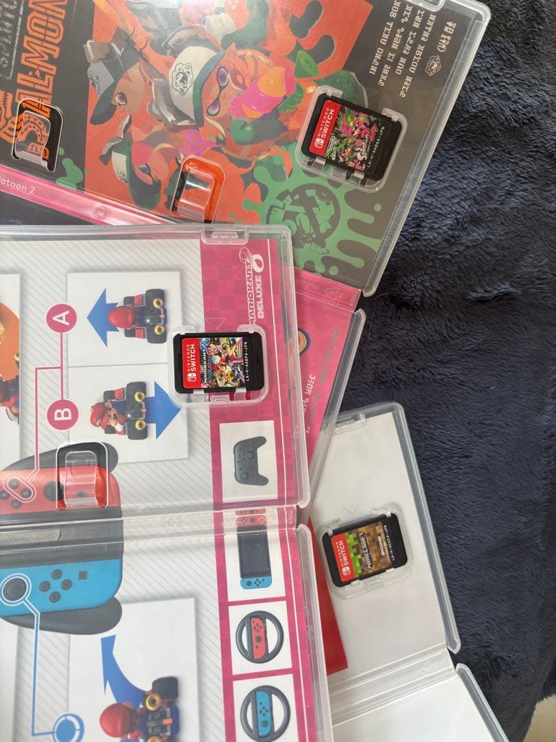 switchソフト　スプラトゥーン2, マリオカート8デラックス,マインクラフト