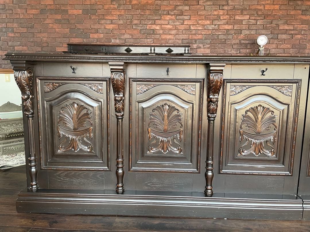 カウンター フラットトップカウンターテーブル アンティーク 店舗什器