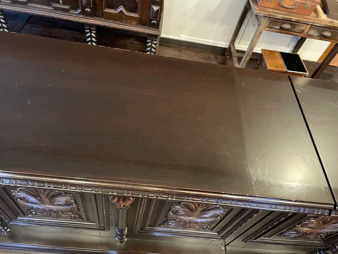 カウンター フラットトップカウンターテーブル アンティーク 店舗什器