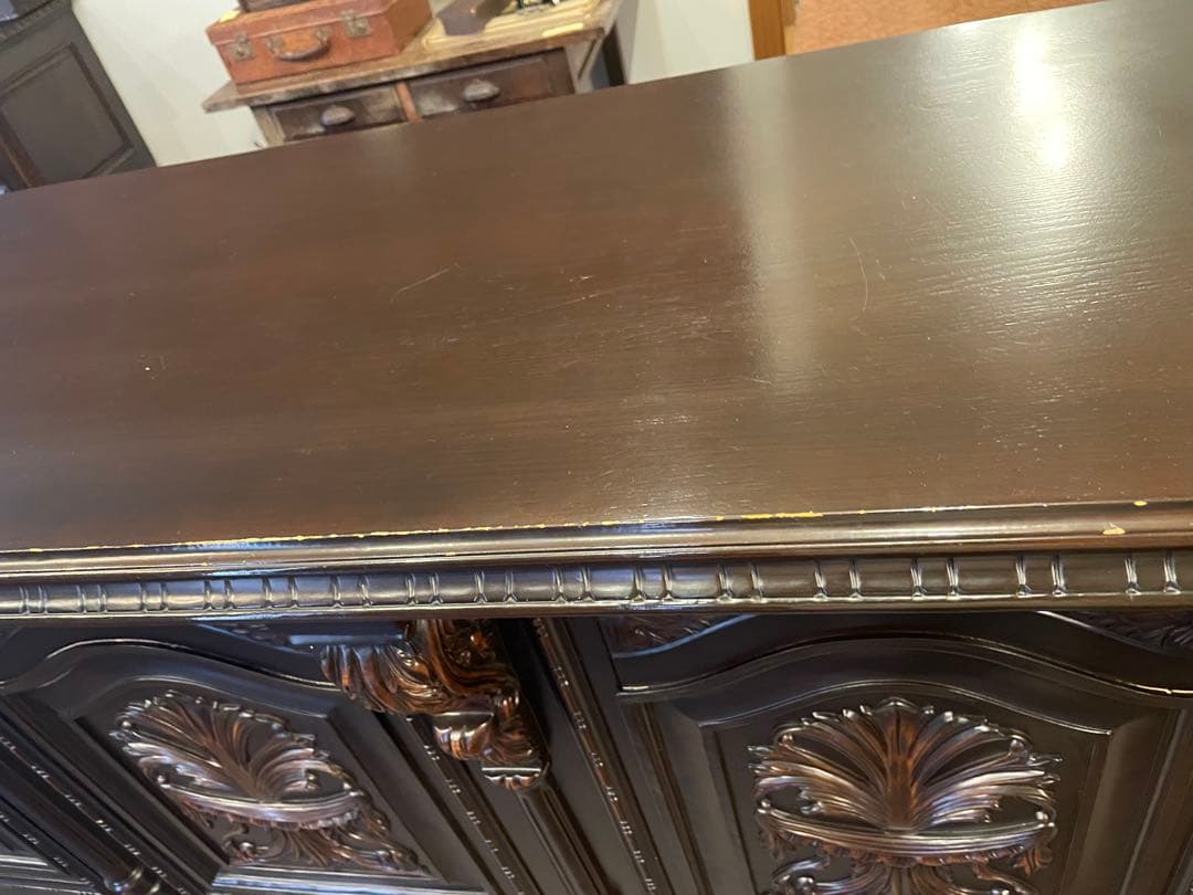 カウンター フラットトップカウンターテーブル アンティーク 店舗什器