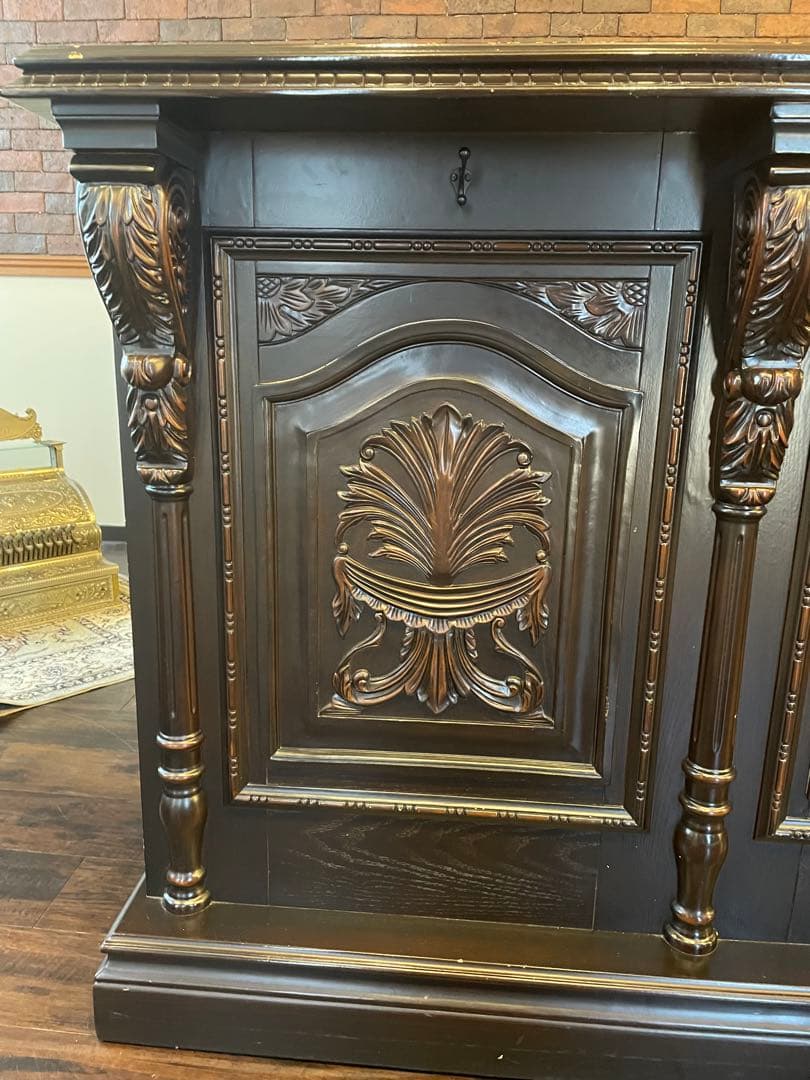 カウンター フラットトップカウンターテーブル アンティーク 店舗什器