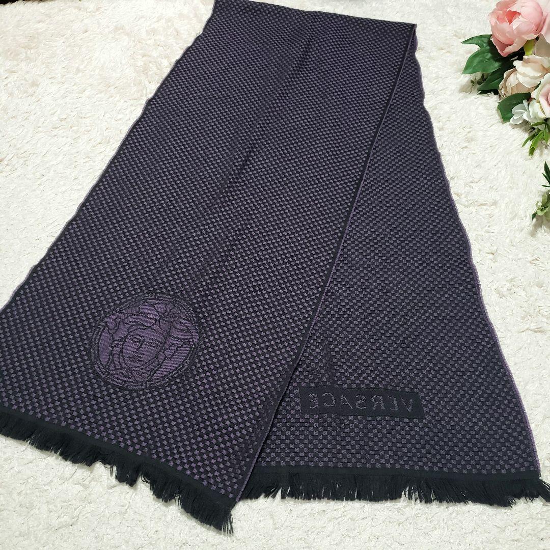 VERSACE ヴェルサーチ メデューサ ウール100％マフラー 美品