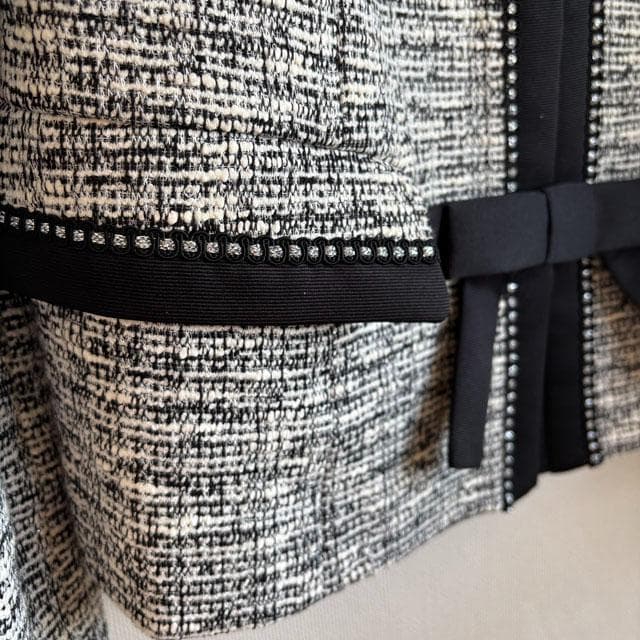 ローズティアラ Rose Tiara ツイードジャケット 42 リボン取外し可