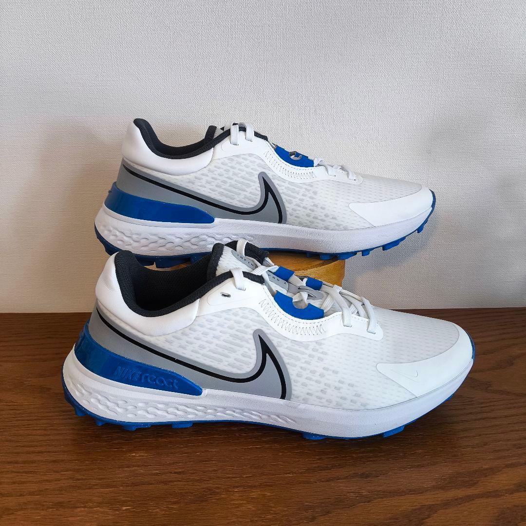 【かぶぬし】ナイキ　ゴルフシューズ　インフィニティプロ2　白　青　27.0