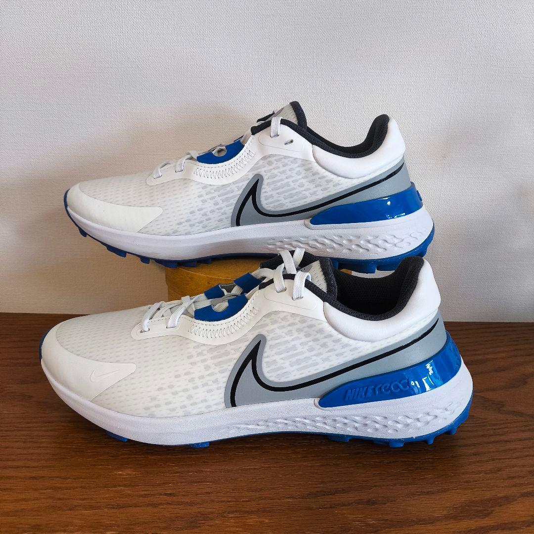 【かぶぬし】ナイキ　ゴルフシューズ　インフィニティプロ2　白　青　27.0