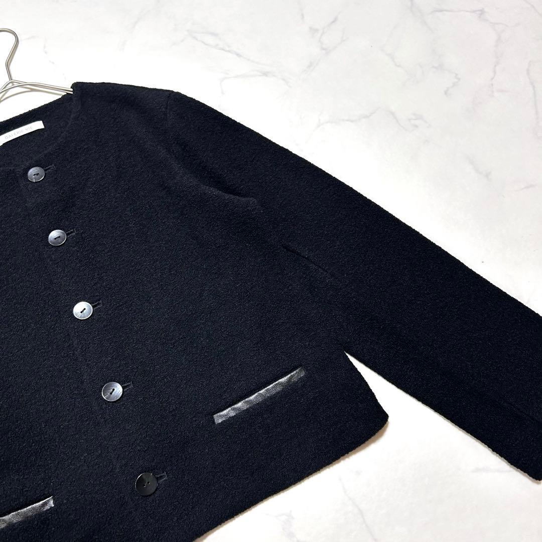 美品 ギャルリーヴィー ファインブークレー クルーネック ジャケット ウール