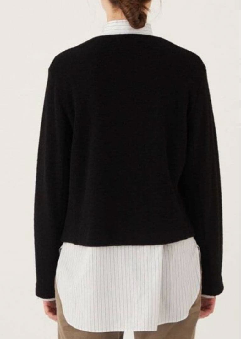 美品 ギャルリーヴィー ファインブークレー クルーネック ジャケット ウール