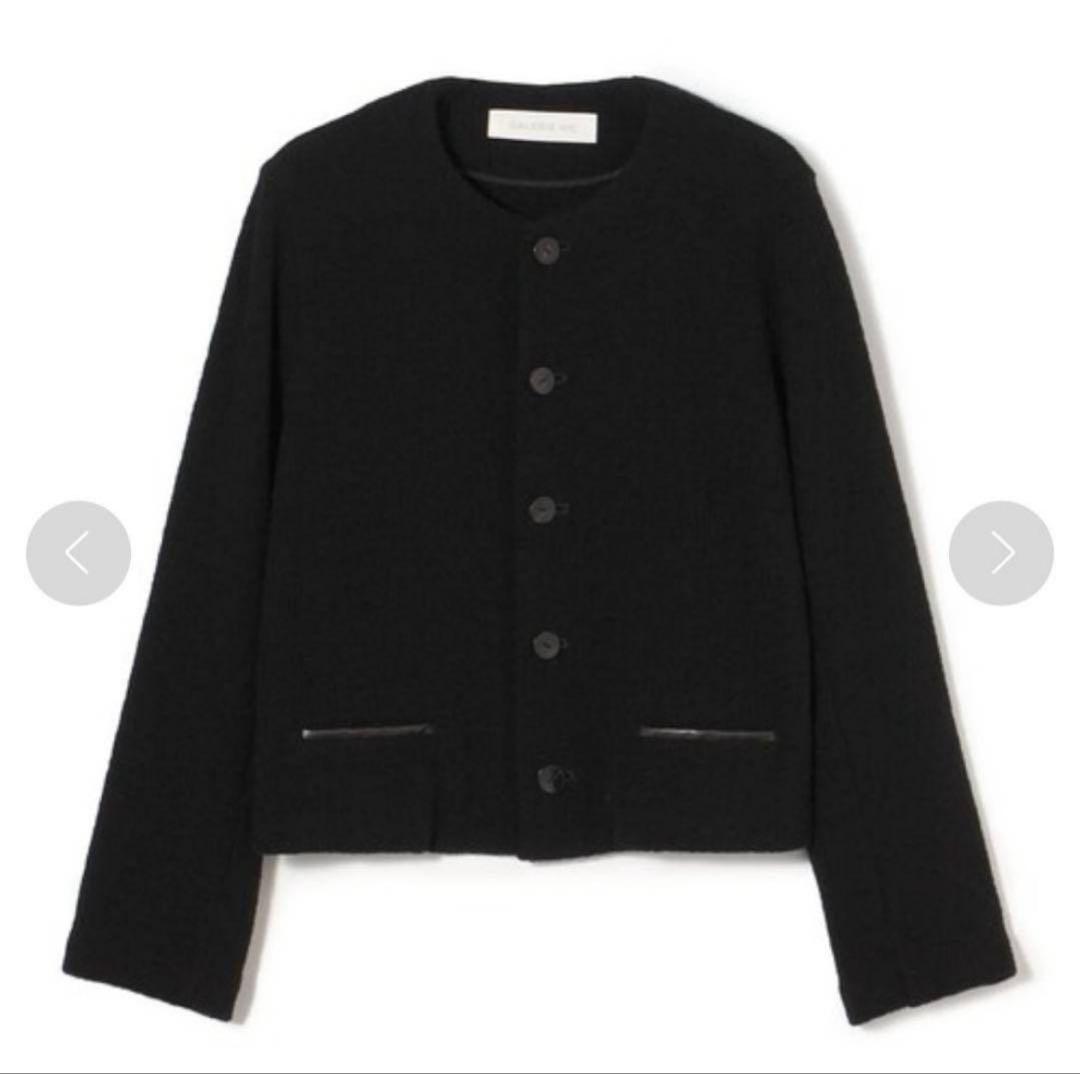 美品 ギャルリーヴィー ファインブークレー クルーネック ジャケット ウール