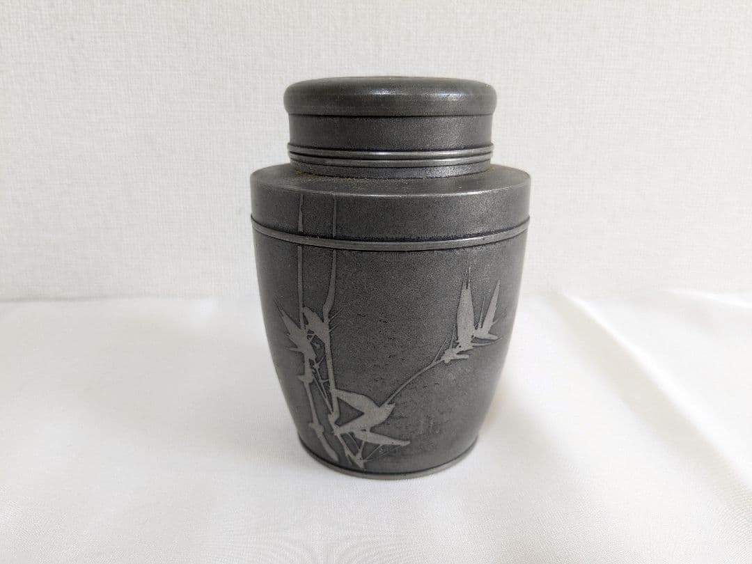 林亭瑞製 錫製 茶壺 茶筒 茶道具