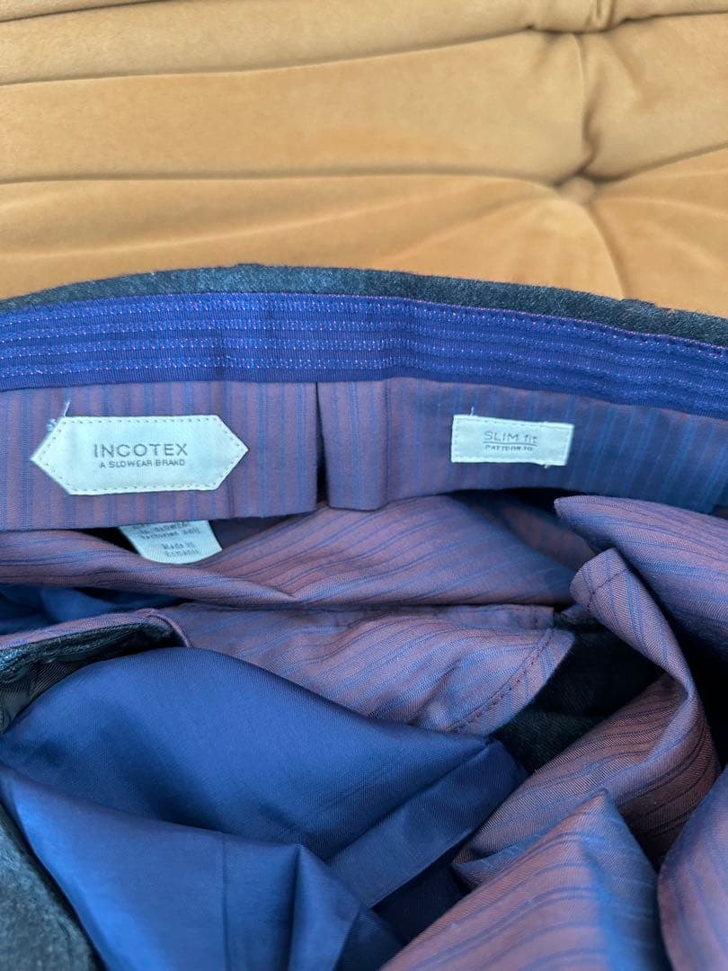 INCOTEX スラックス SLIMFIT サイズ48 SUPER 100'S