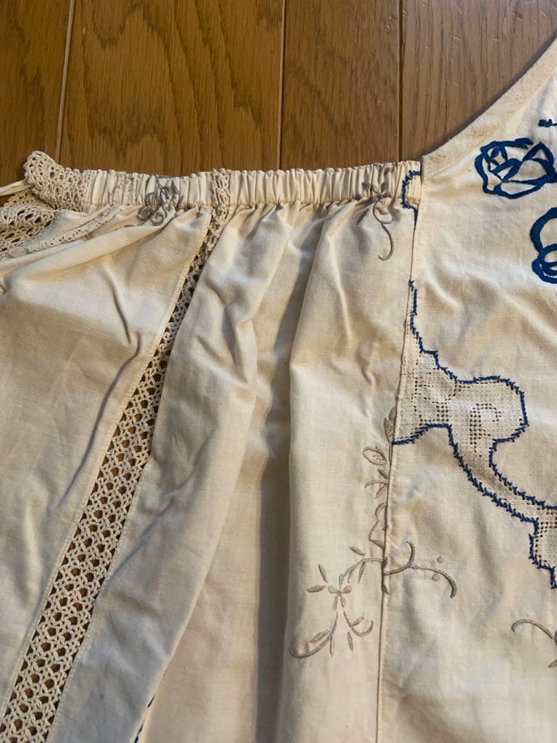 お値下げ　未使用　人気の作家様　ヴィンテージクロスエプロン　ハンドメイド作家様