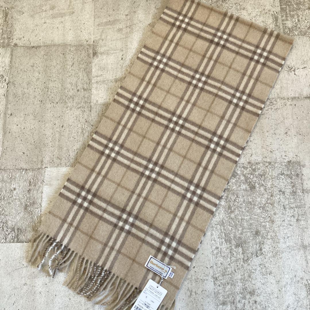 新品Burberrys バーバリー カシミヤ100%マフラー　ノバチェック
