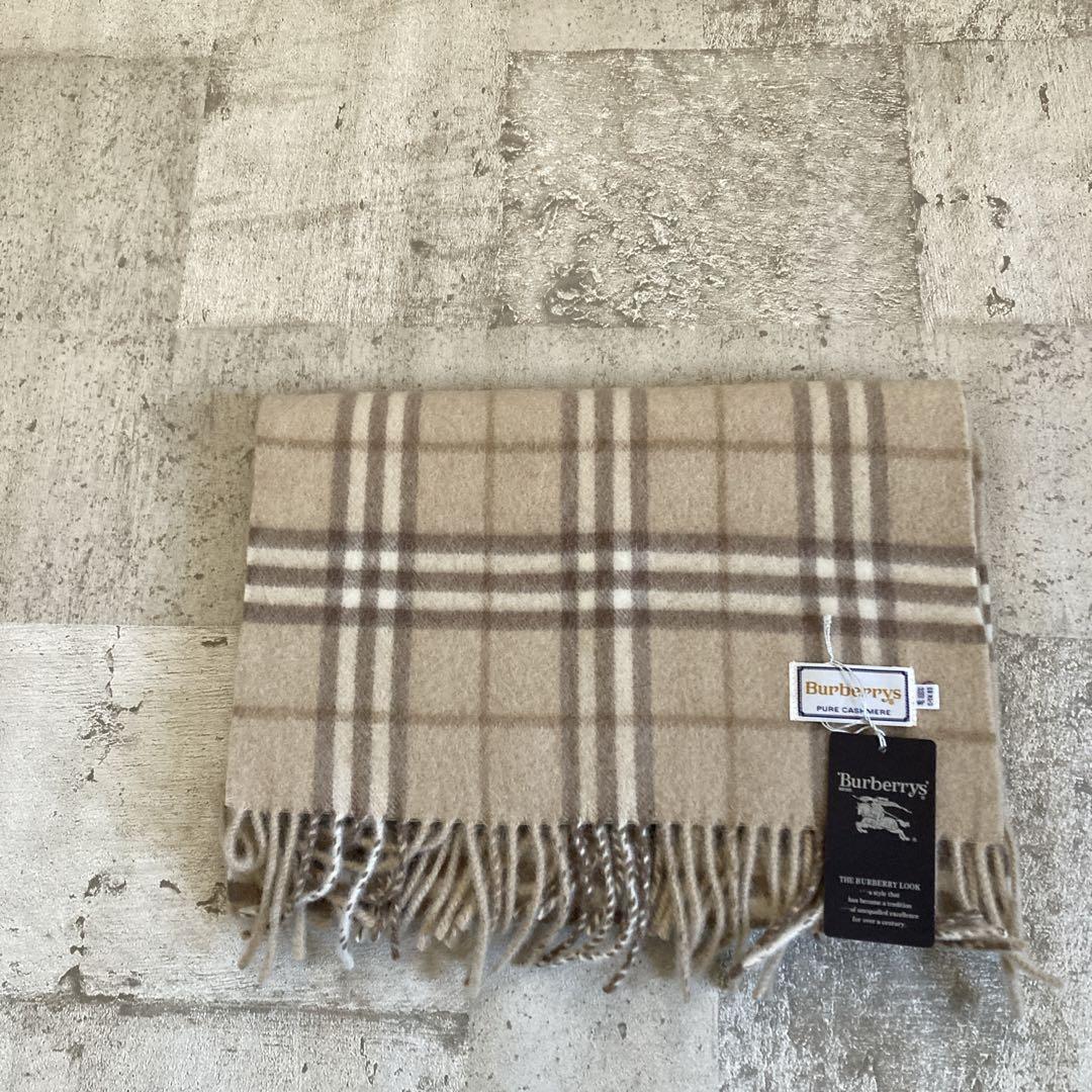新品Burberrys バーバリー カシミヤ100%マフラー　ノバチェック