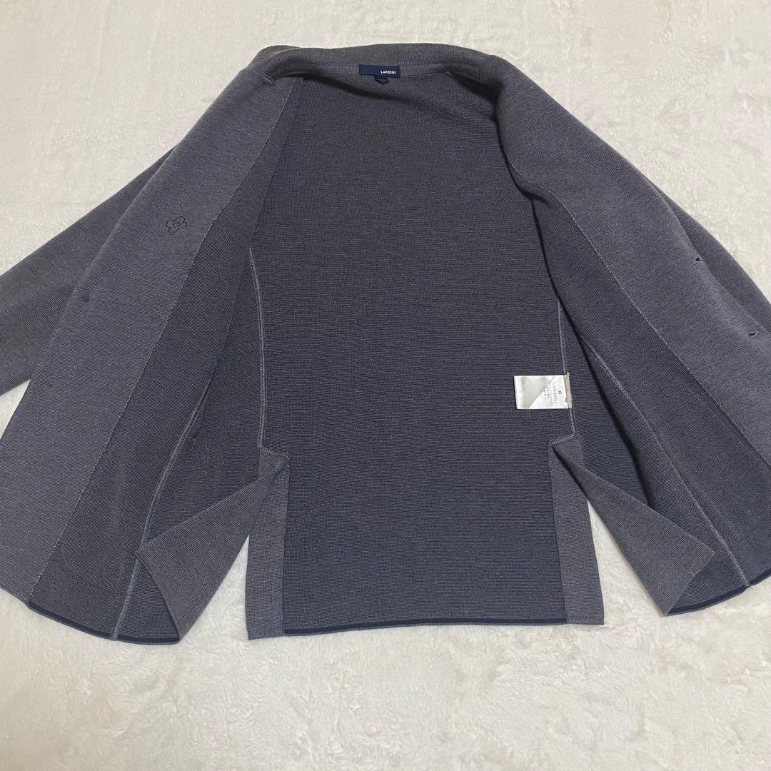 LARDINI ラルディーニ ウール 100% ニットジャケット グレー M