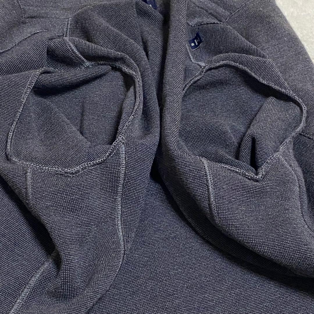 LARDINI ラルディーニ ウール 100% ニットジャケット グレー M