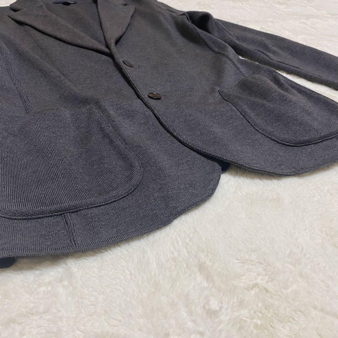 LARDINI ラルディーニ ウール 100% ニットジャケット グレー M