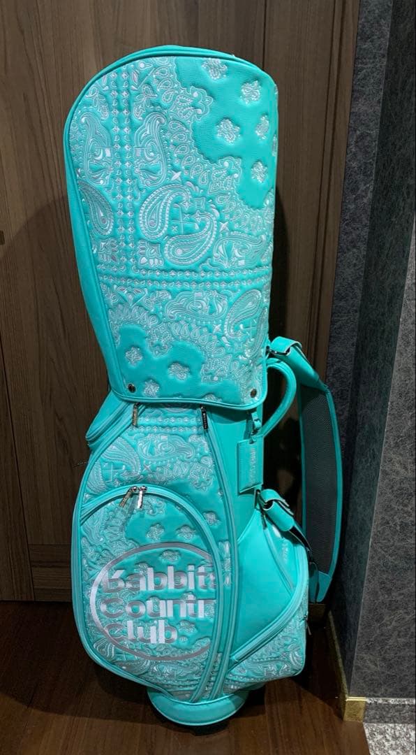 #fr2ゴルフ　沖縄限定　キャディバッグ ティファニーブルー　ペイズリー柄