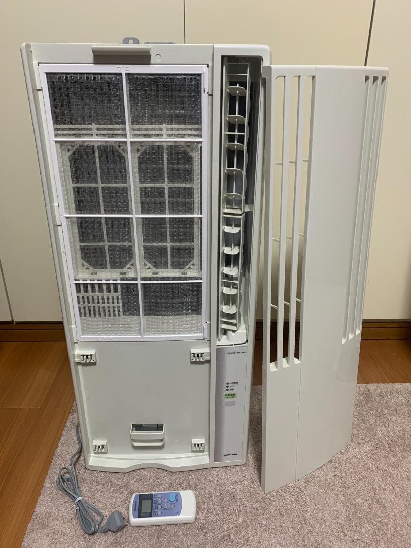 CORONA CW-1620 窓用エアコン 2020年製（テラス窓用取付枠付き）