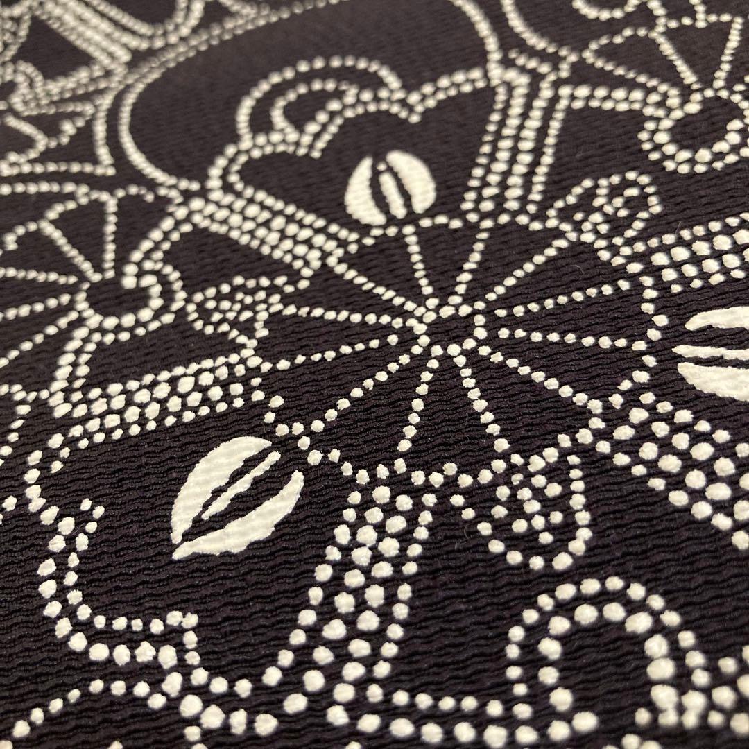 名古屋帯　印伝風　全通柄　長尺　一蔵　ICHIKURA パールトーン