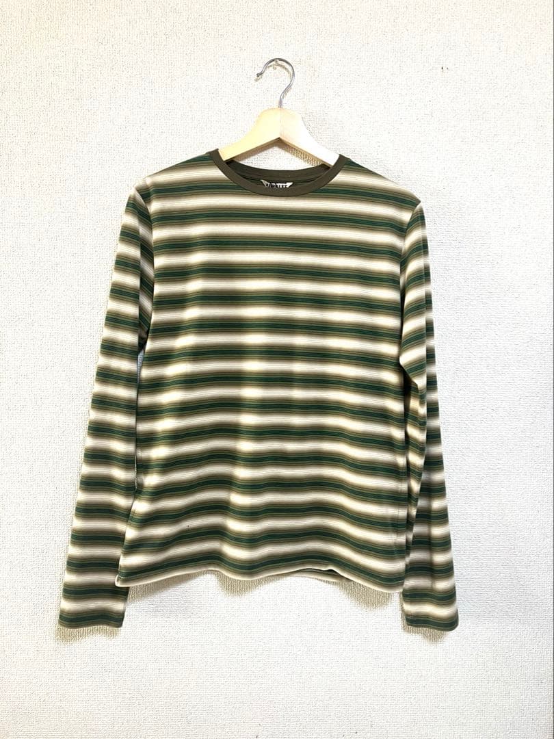 新品AURALEE GRADIENT STRIPE JERSEY L/S TEE