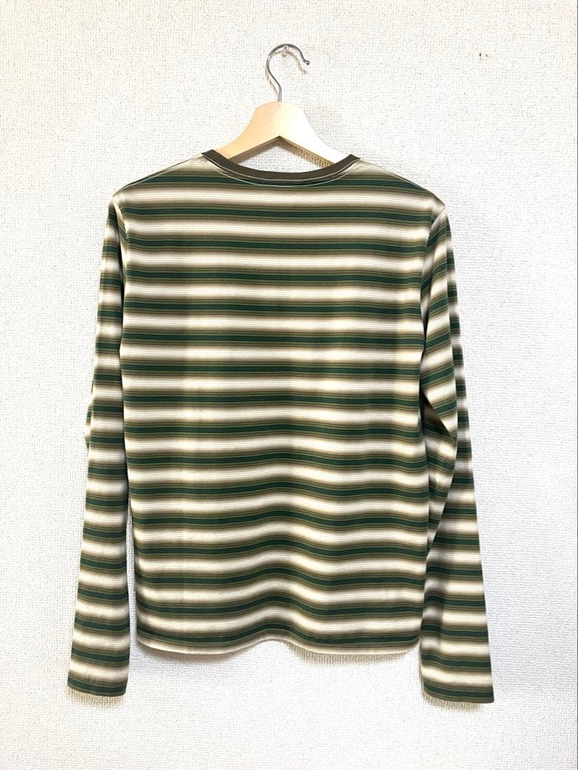 新品AURALEE GRADIENT STRIPE JERSEY L/S TEE